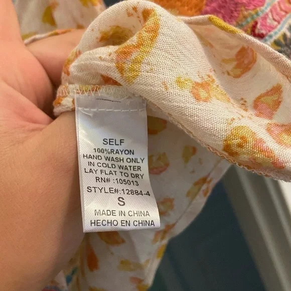 Savannah Jane Embroidery Floral Bell Sleeve Top - Picture 5 of 7